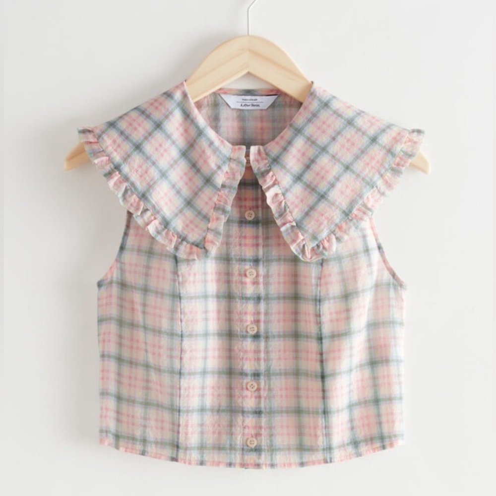 & Other Stories Ruffle Collar Button Up